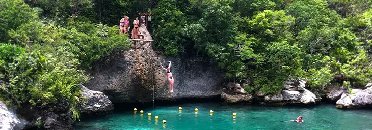 cancun tour to xel ha cliff jumping