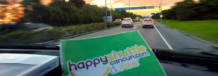 happy shuttle cancun to playa del carmen sunset