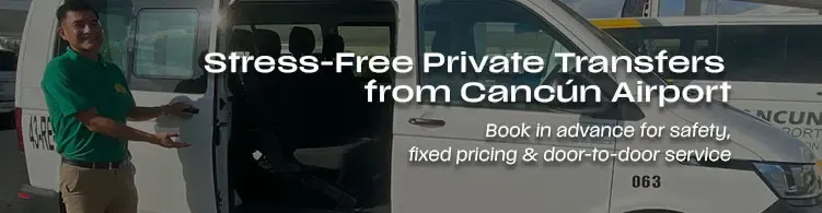 Cancun Airport transportation driver van tourist