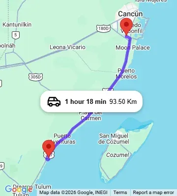 Cancun Airport to Del Sol Beachfront Condos and Hotel Akumal
