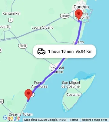 Cancun Airport to Grand Bahia Principe Tulum