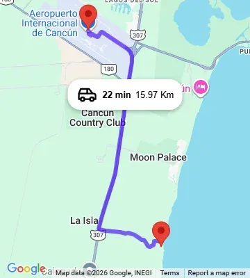 Cancun Airport to Hideaway at Royalton Riviera Cancun Puerto Morelos